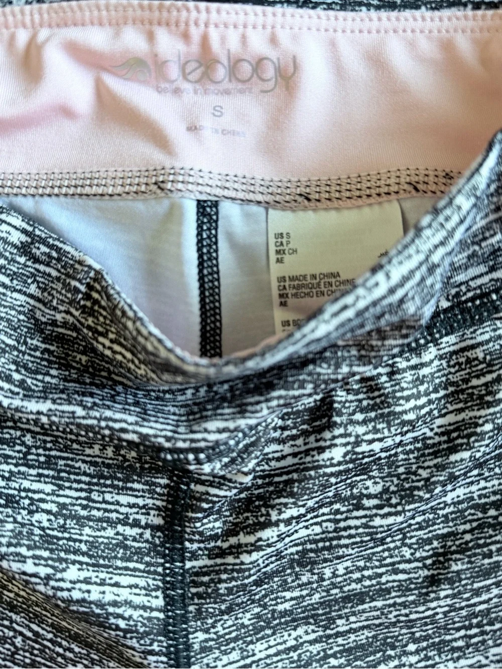 Ideology Pink Tee with Gray Space-Dye Leggings Set